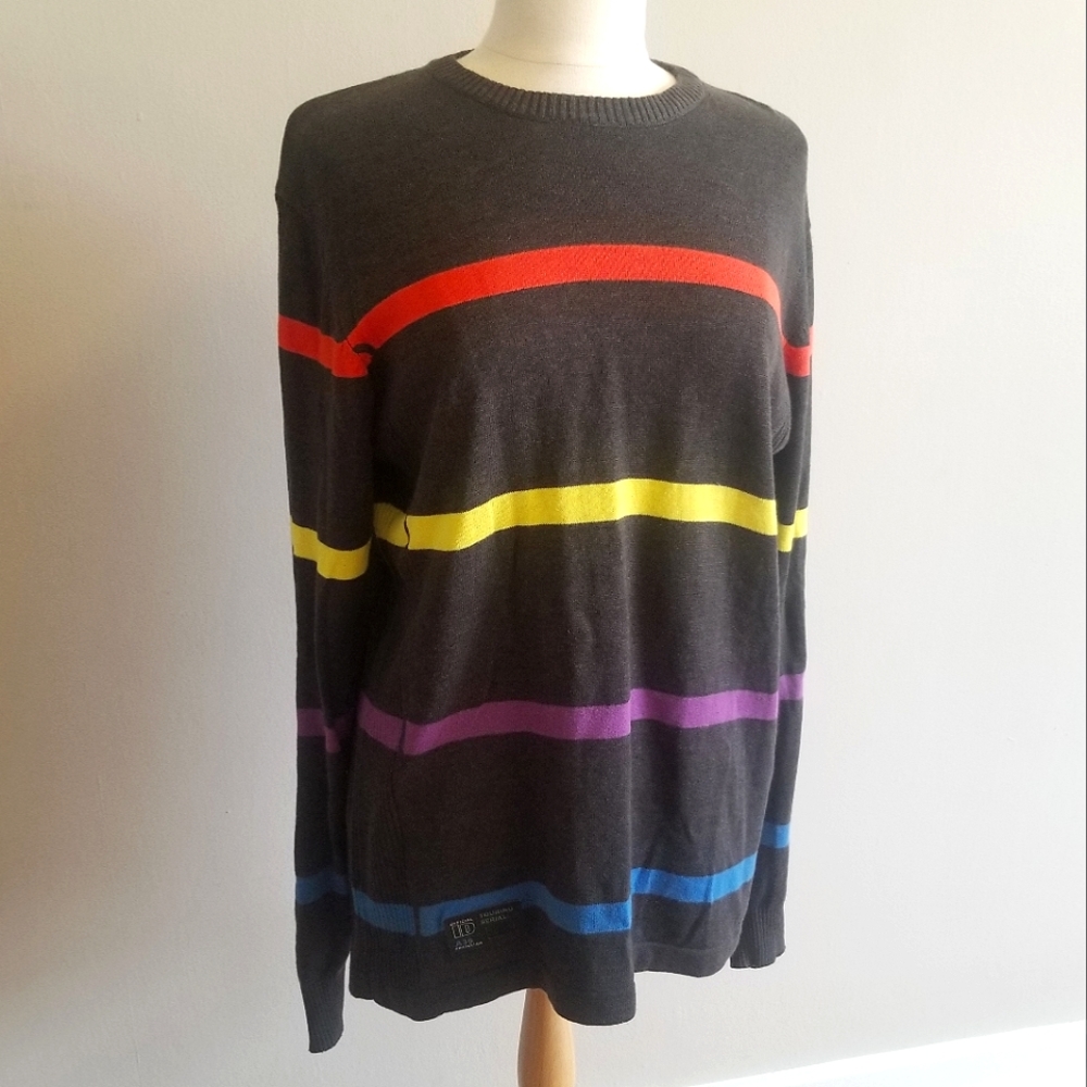 Subculture striped sweater men's large 90s